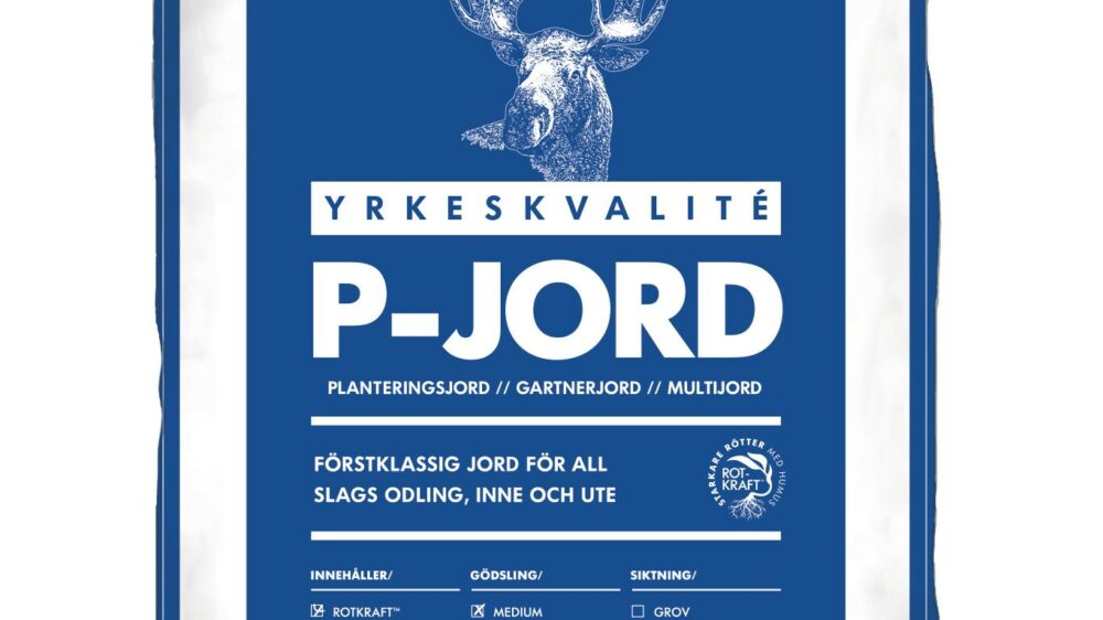 p-jord planteringsjord för odling inne och ute