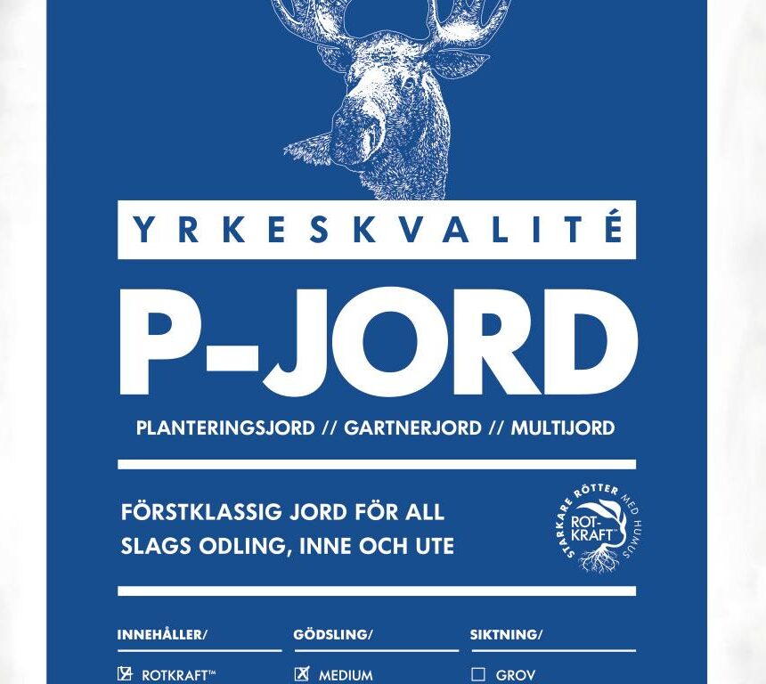 p-jord planteringsjord för odling inne och ute